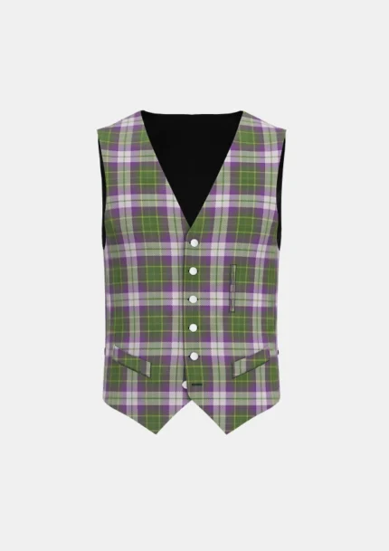Prickly Thistle Tartan Waistcoat Front
