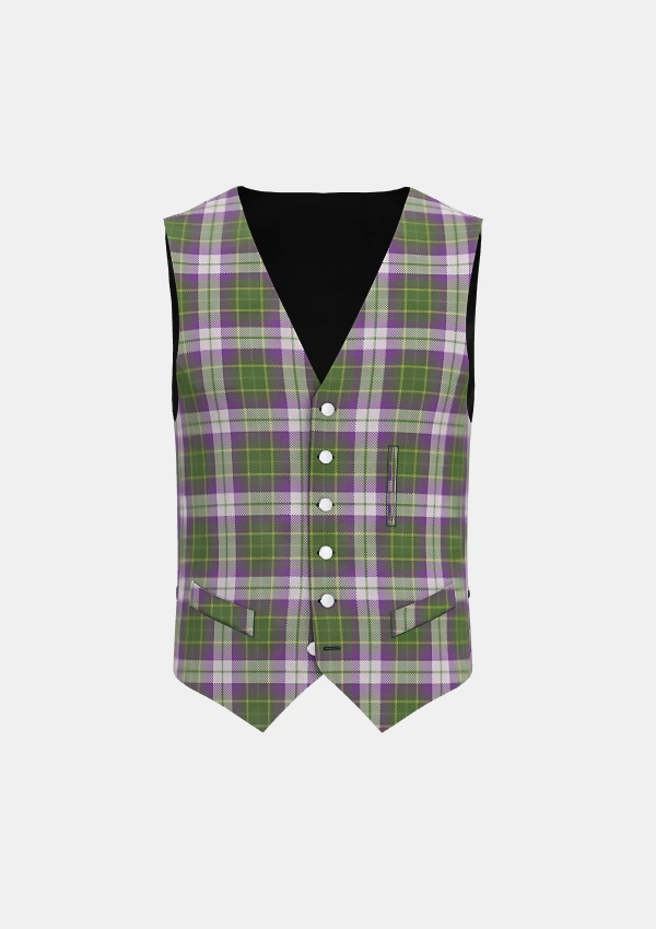 Prickly Thistle Tartan Waistcoat Front Prickly Thistle Tartan Waistcoat Front