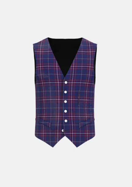 Pride of Fife Tartan Waistcoat Front