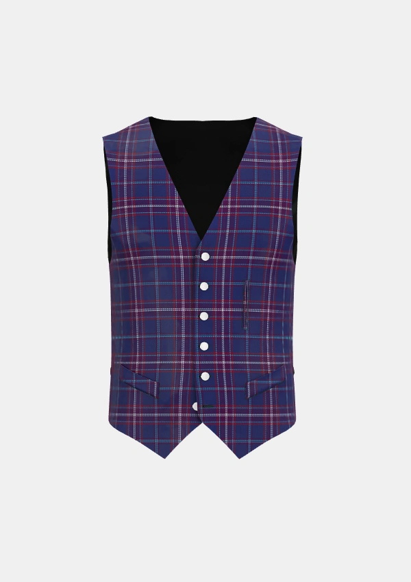 Pride of Fife Tartan Waistcoat Front Pride of Fife Tartan Waistcoat Front