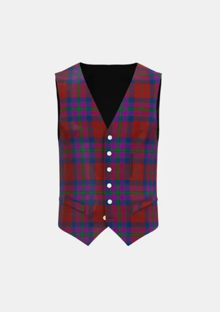 Pride of Scotland Autumn Tartan Waistcoat Front