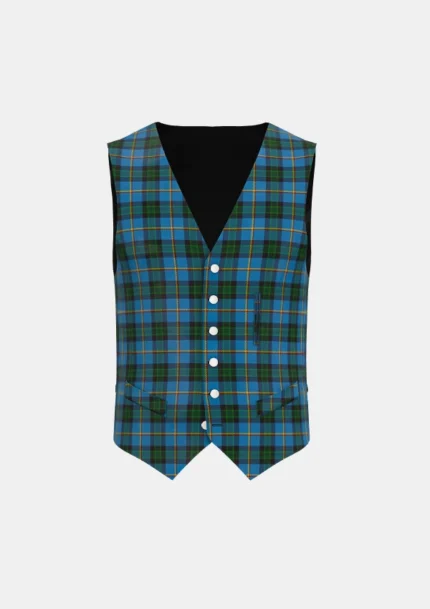 Quinn Tartan Waistcoat Front