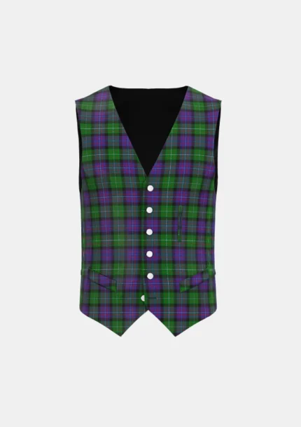 Rankine Tartan Waistcoat Front