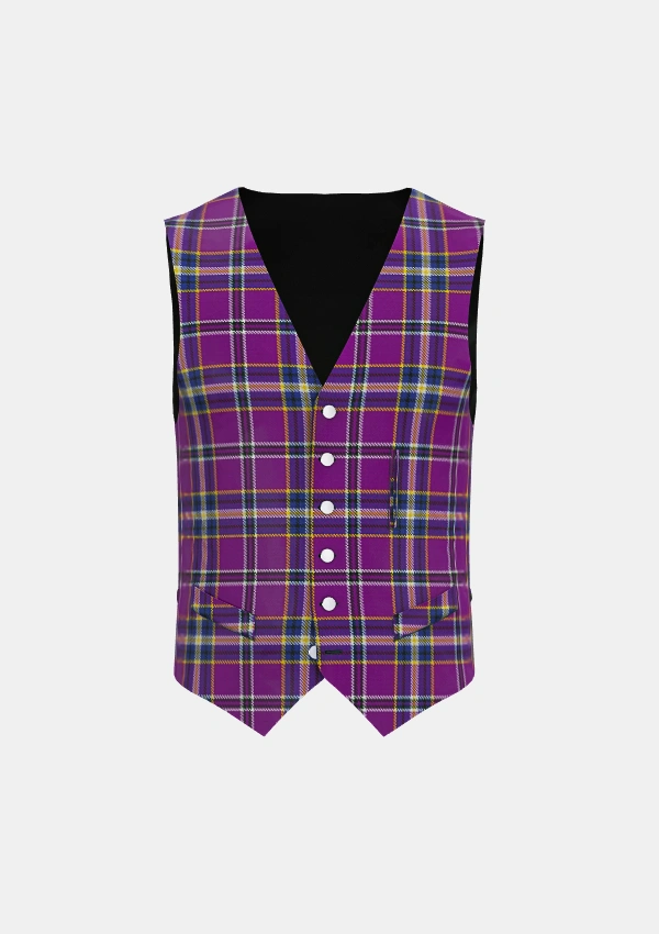 Regan Tartan Waistcoat Front Regan Tartan Waistcoat Front