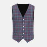 Riley Theme Tartan Waistcoat Front