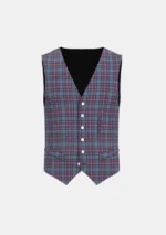 Riley Theme Tartan Waistcoat Front
