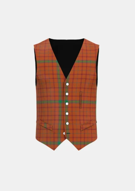 Ross David Tartan Waistcoat Front