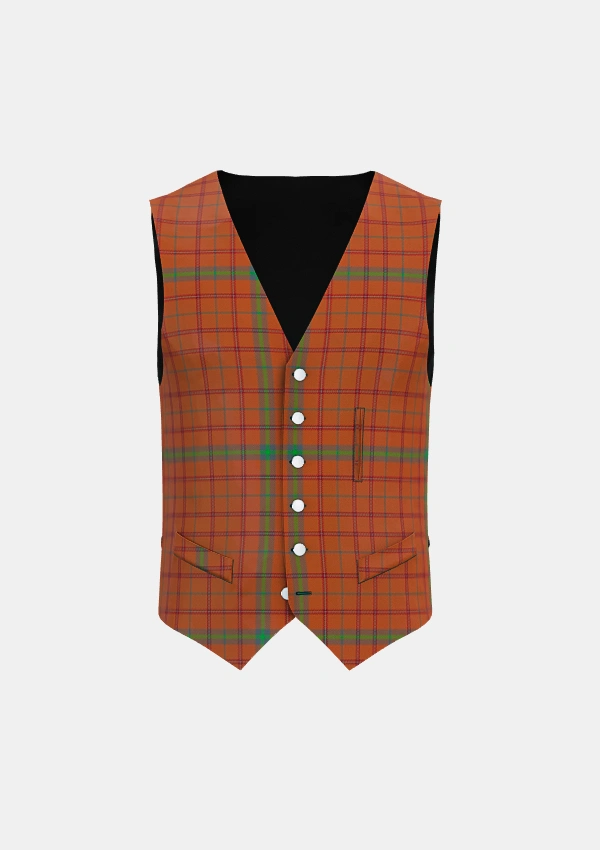 Ross David Tartan Waistcoat Front Ross David Tartan Waistcoat Front