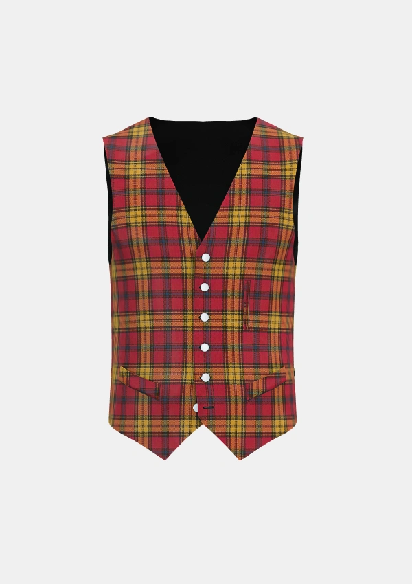 Rourke-Frew Tartan Waistcoat Front Rourke-Frew Tartan Waistcoat Front