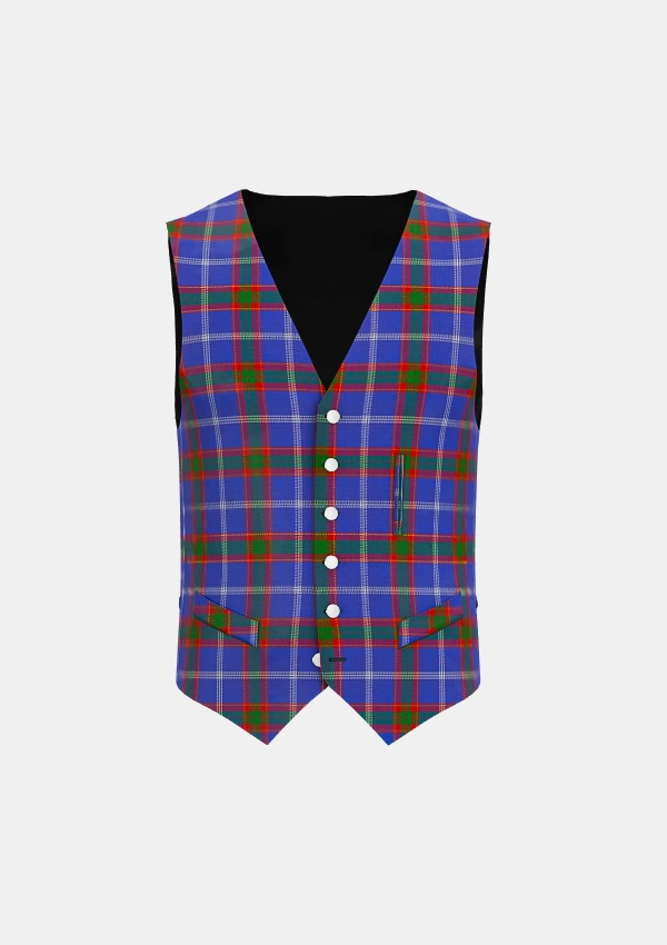 Russian Scottish Tartan Waistcoat Front Russian Scottish Tartan Waistcoat Front