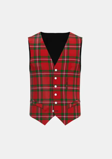 Scott Howard Vincent Tartan Waistcoat Front
