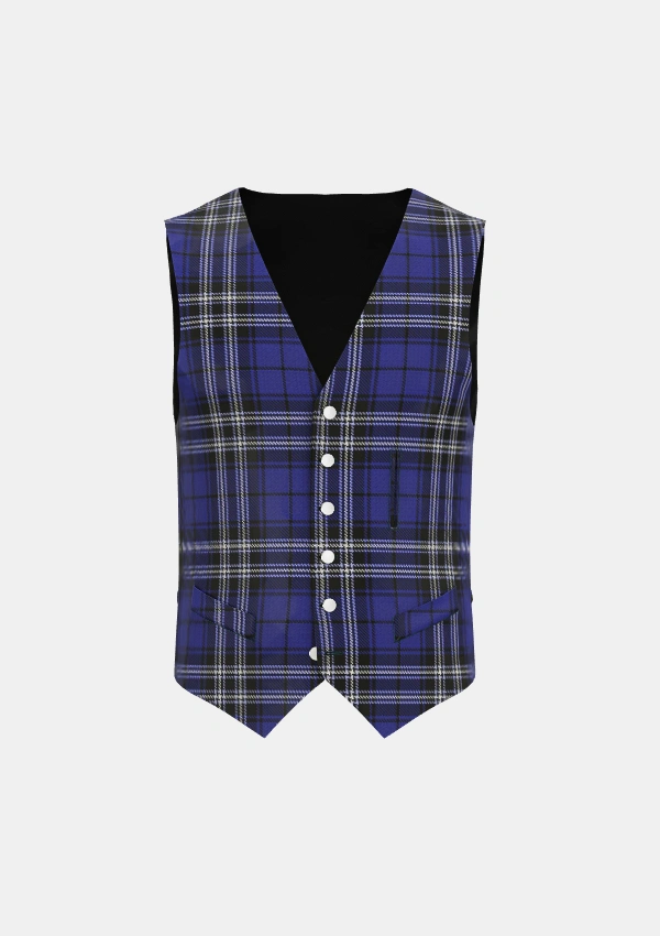 Shalom Tartan Waistcoat Front Shalom Tartan Waistcoat Front