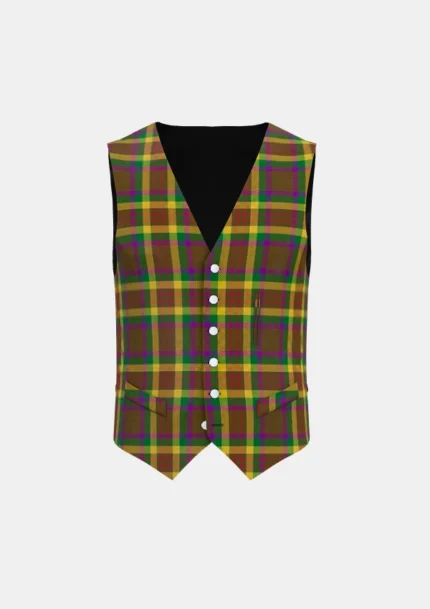 Shannon Tartan Waistcoat Front