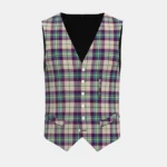 Shield Purple Tartan Waistcoat Front