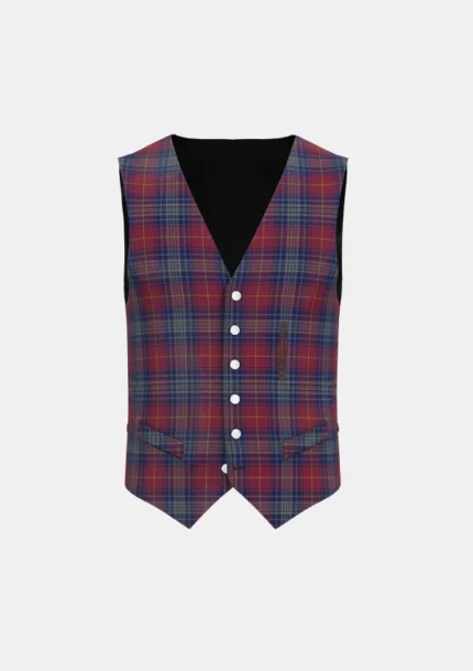 Shields J & Family Tartan Waistcoat Front