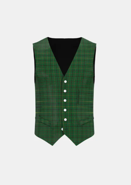 Skene Hunting Tartan Waistcoat Front