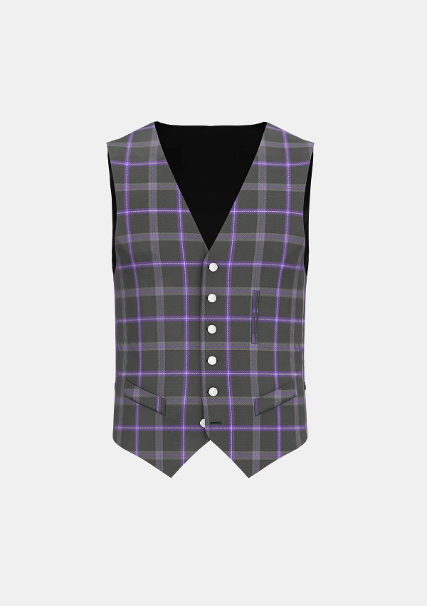 Spirit of Loch Earn Tartan Waistcoat Front Spirit of Loch Earn Tartan Waistcoat Front