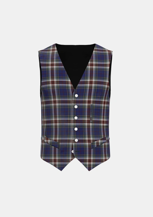 Spirit of Loch Tay Tartan Waistcoat Front Spirit of Loch Tay Tartan Waistcoat Front