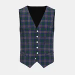St Andrews University Tartan Waistcoat Front