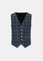 St Andrews University Tartan Waistcoat Front