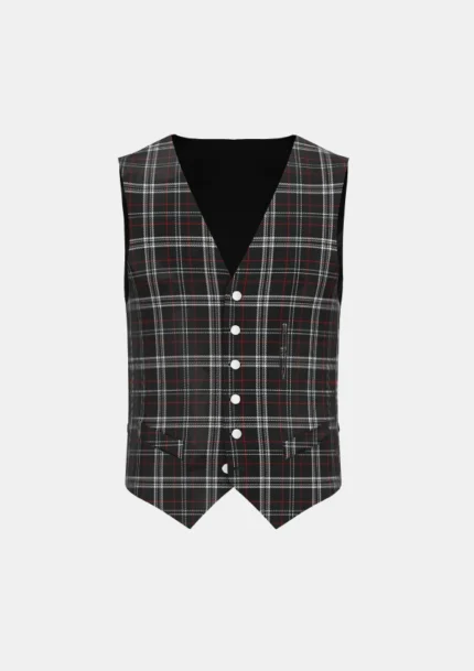 St Mirren Tartan Waistcoat Front