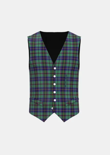 Stephenson Tartan Waistcoat Front