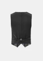 Stewart Dress Blue Tartan Waistcoat Back