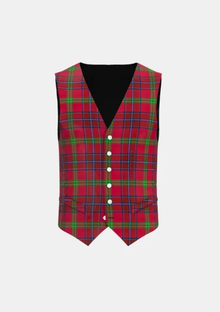 Telfer Tartan Waistcoat Front