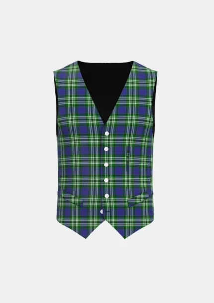 Tweedside Hunting Tartan Waistcoat Front