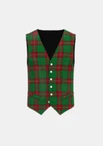 Ulster Red Tartan Waistcoat Front