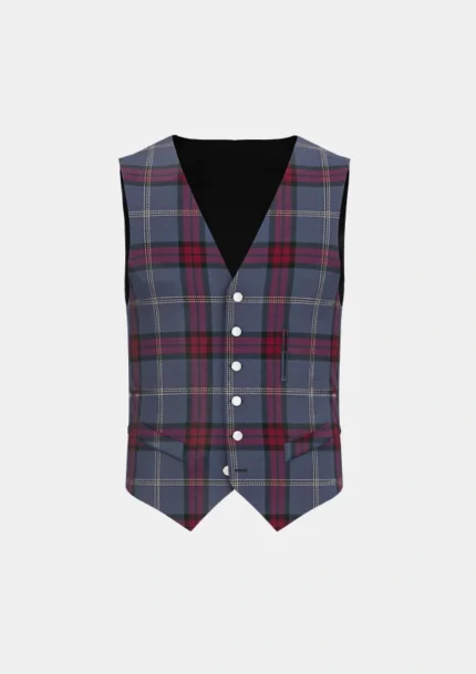 University of Edinburgh Tartan Waistcoat Front