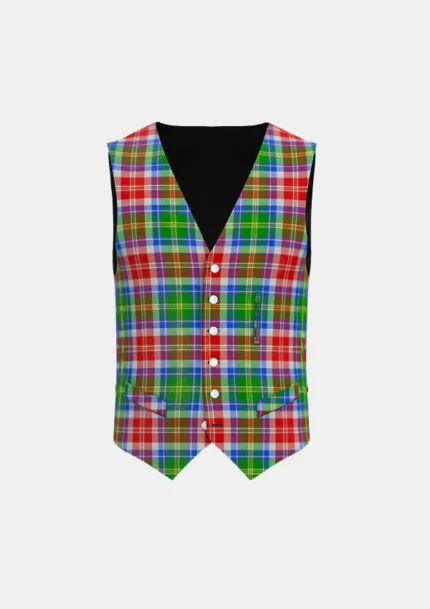 Veitch Tartan Waistcoat Front