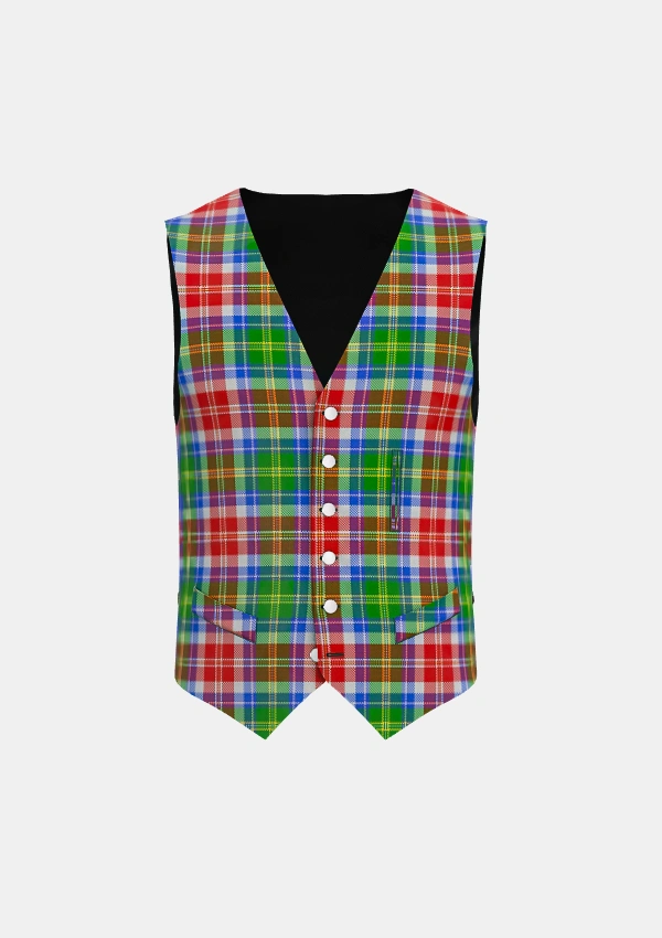 Veitch Tartan Waistcoat Front Veitch Tartan Waistcoat Front