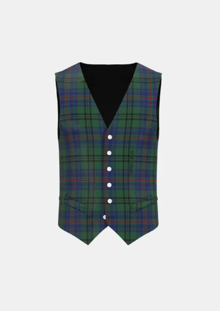 Walker Hunting Tartan Waistcoat Front