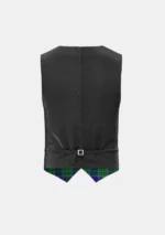 Wallace Blue Tartan Waistcoat Back