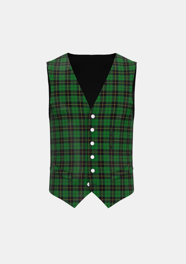Wallace Hunting Tartan Waistcoat Front Wallace Hunting Tartan Waistcoat Front