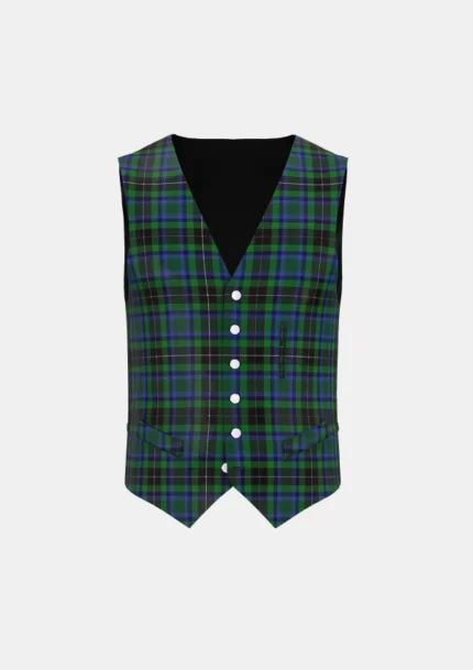 Walsh Ryan Tartan Waistcoat Front