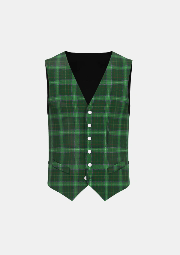 Walsh Tartan Waistcoat Front Walsh Tartan Waistcoat Front