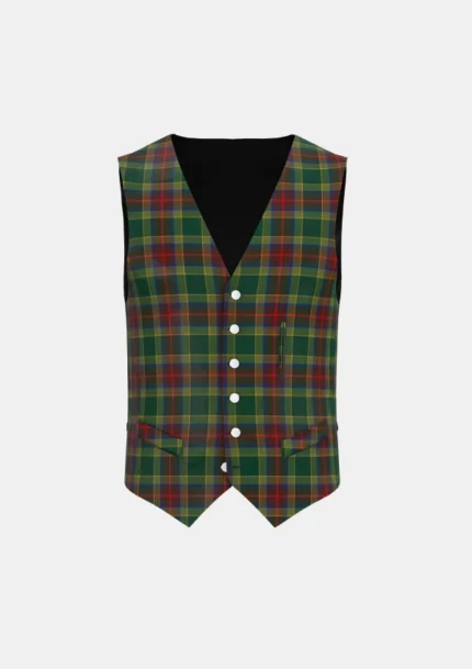 Waterford County Tartan Waistcoat Front