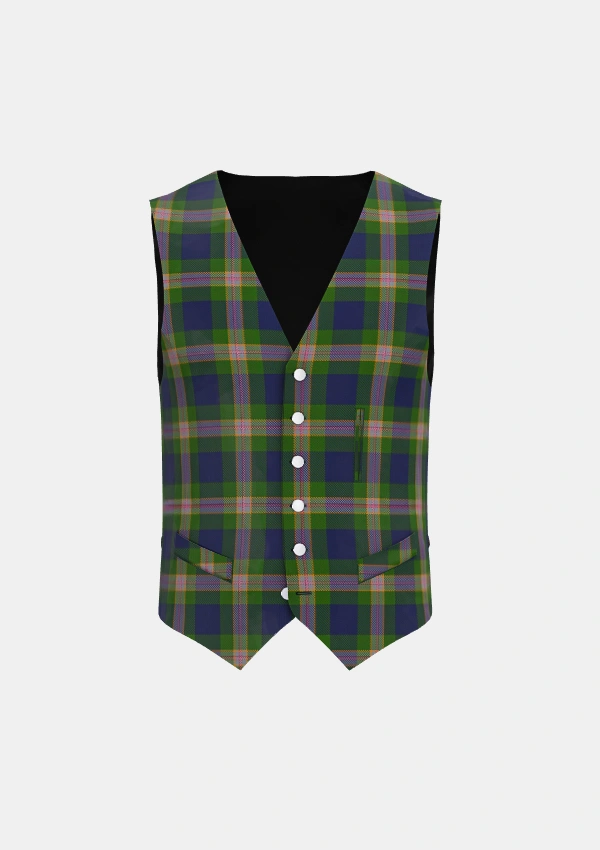 Wells Tartan Waistcoat Front Wells Tartan Waistcoat Front