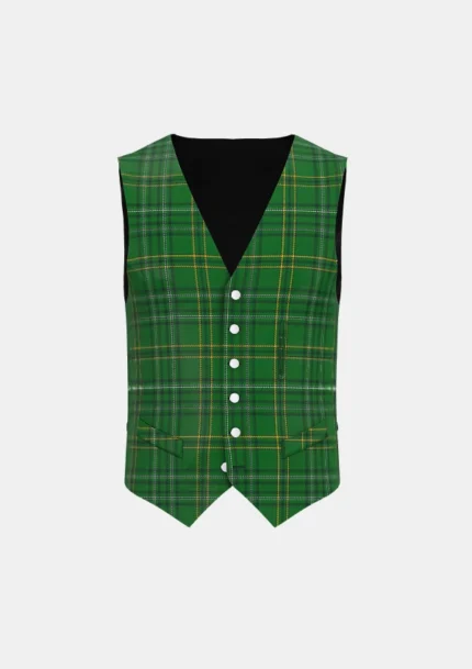 Wexford County Tartan Waistcoat Front