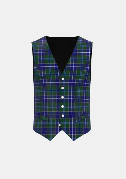 Wishart Hunting Tartan Waistcoat Front