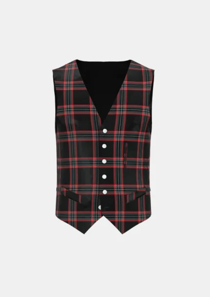 Witches of Scotland Tartan Waistcoat Front