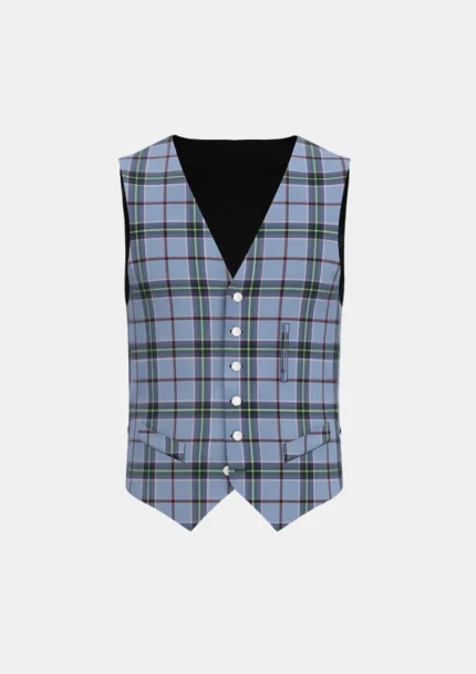 World Peace Tartan Waistcoat Front
