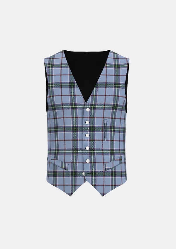 World Peace Tartan Waistcoat Front World Peace Tartan Waistcoat Front