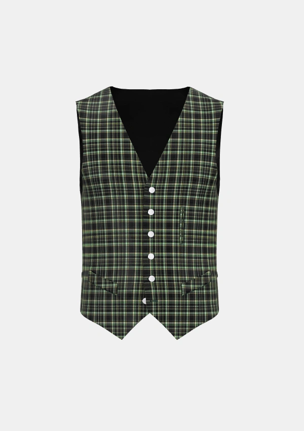 Xbox Tartan Waistcoat Front Xbox Tartan Waistcoat Front