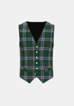 Yousaf Humza Tartan Waistcoat Front